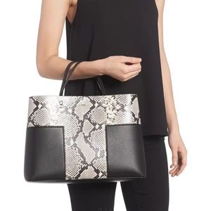 Block T Tory Burch Snake Skin Bag